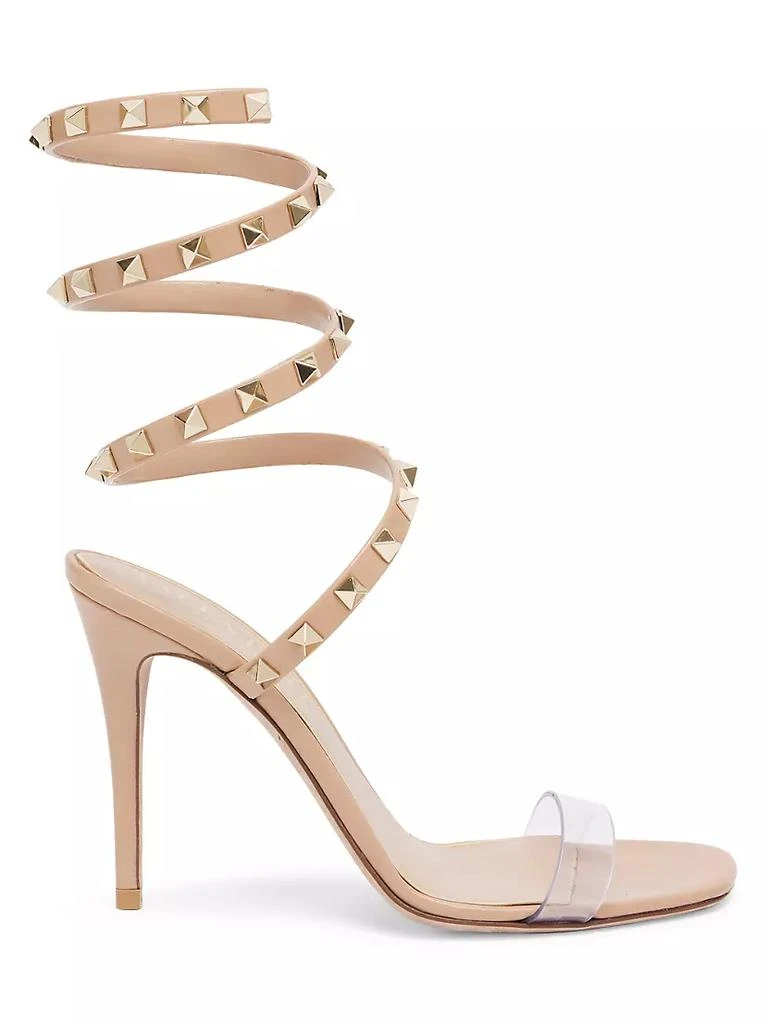 Valentino Rockstud Ankle-Wrap Stiletto Sandals 1