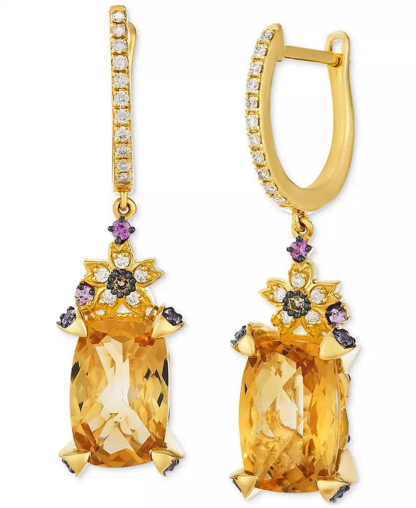 Le Vian Citrine (7-1/20 ct. t.w.), Pink Sapphire Ombres (3/4 ct. t.w.) 
Vanilla Diamonds (1/4 ct. t.w.) Charm Hoop Earrings in 14k Gold
