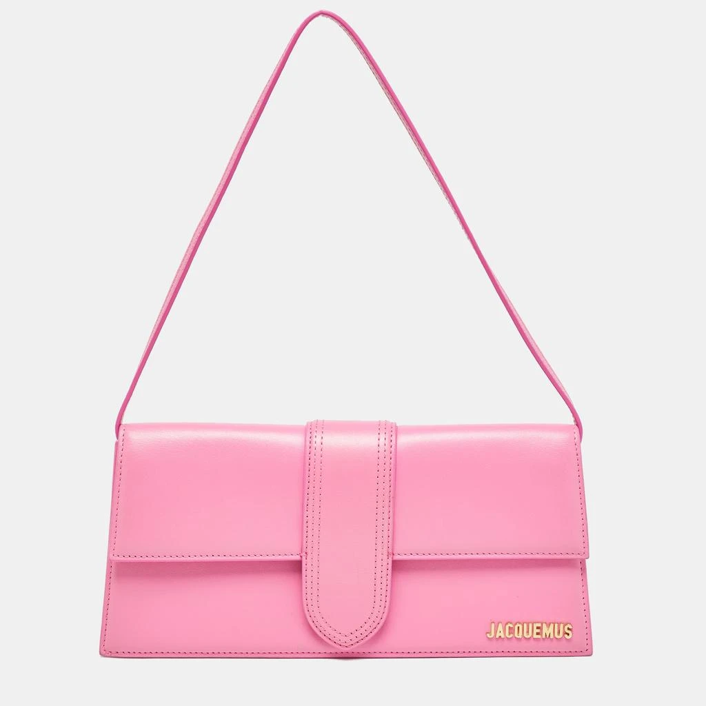 Jacquemus Jacquemus Pink Leather Le Bambino Long Shoulder Bag 1