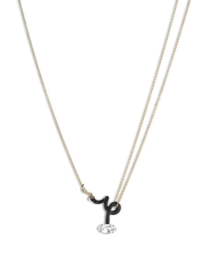 Bea Bongiasca 9K Yellow Gold & Sterling Silver You're So Vine Rock Crystal Black Pendant Necklace, 15"-15.75" 1