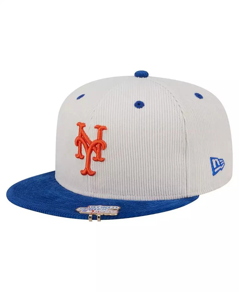New Era Men's Cream/Royal New York Mets Two-Tone Corduroy 59FIFTY Fitted Hat 3