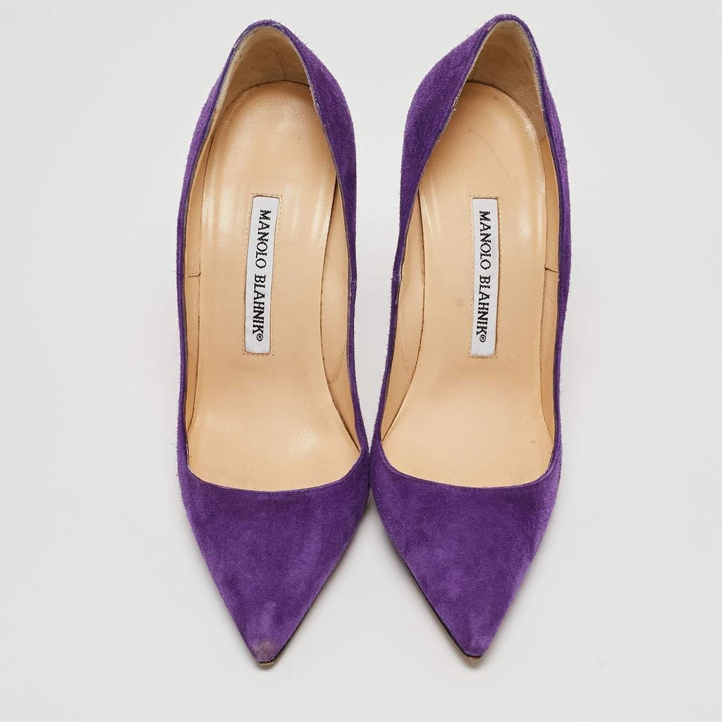 Manolo Blahnik Manolo Blahnik Purple Suede BB Pointed Toe Pumps Size 36 4