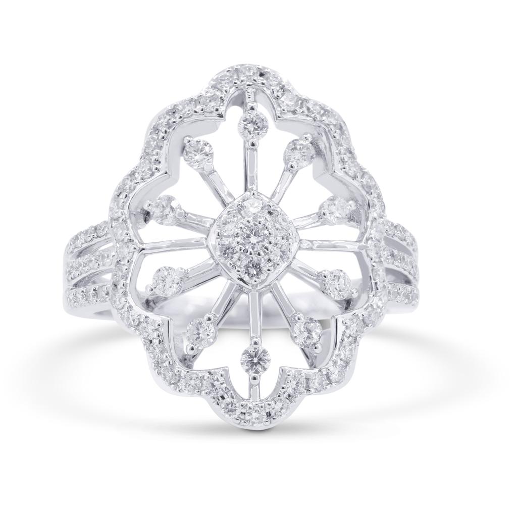 SSELECTS 14K White Gold,white Diamond Ring