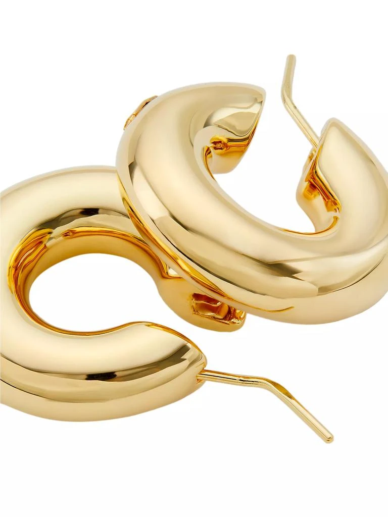 Saks Fifth Avenue 14K Yellow Gold Tubular Small Hoop Earrings 3