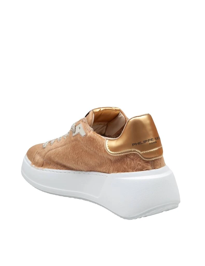 PHILIPPE MODEL Tres Temple Low In Gold Pony Suede 3