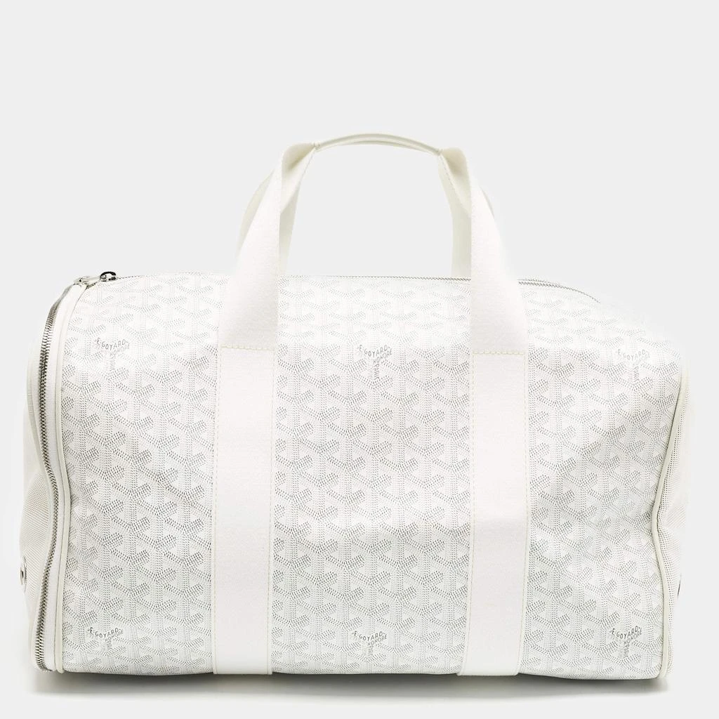Goyard Goyard White Goyardine Coated Canvas and Mesh Voltigeur Pet Carrier Bag 1