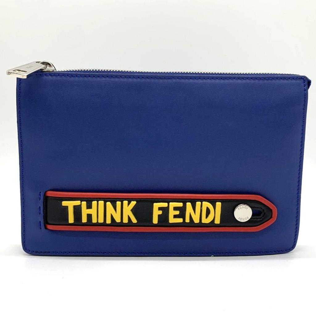 Fendi Leather Clutch Bag Pouch (Pre-Owned)