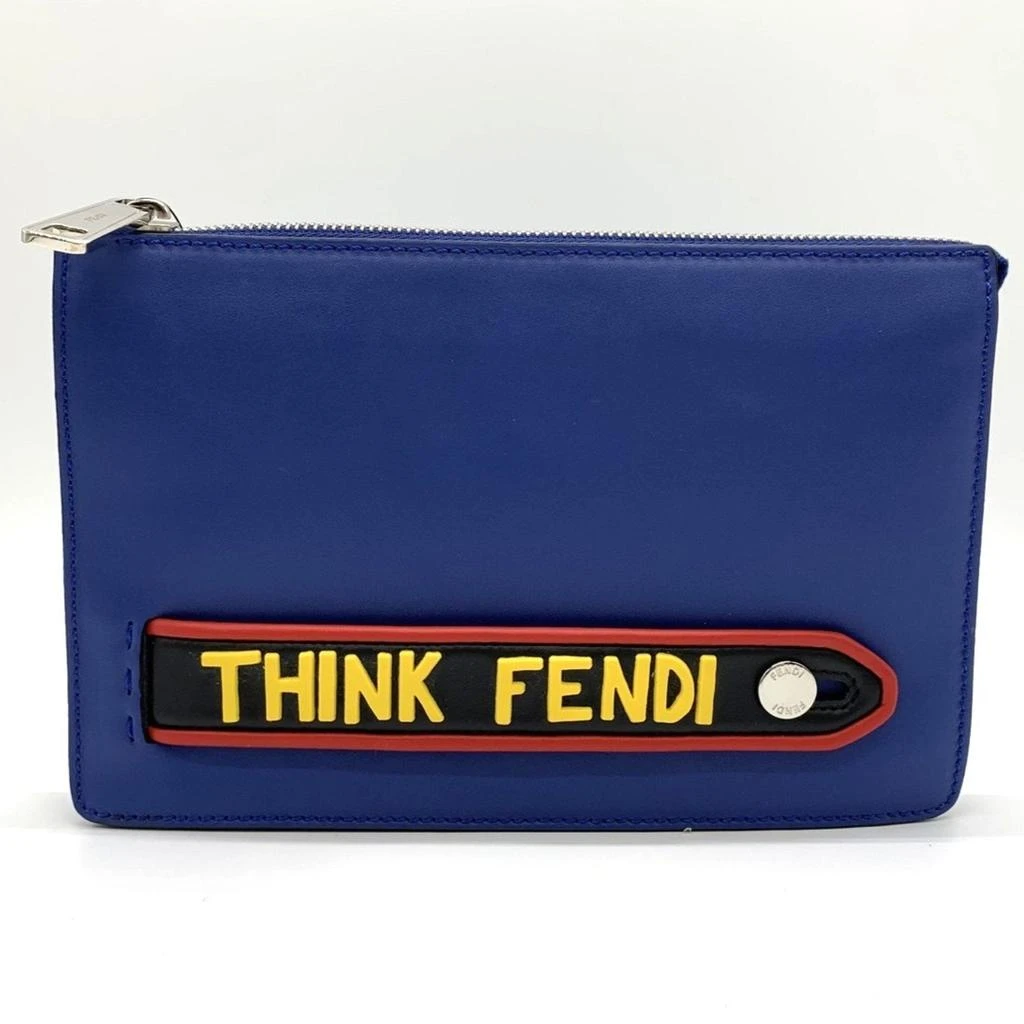 Fendi Leather Clutch Bag Pouch (Pre-Owned) 1