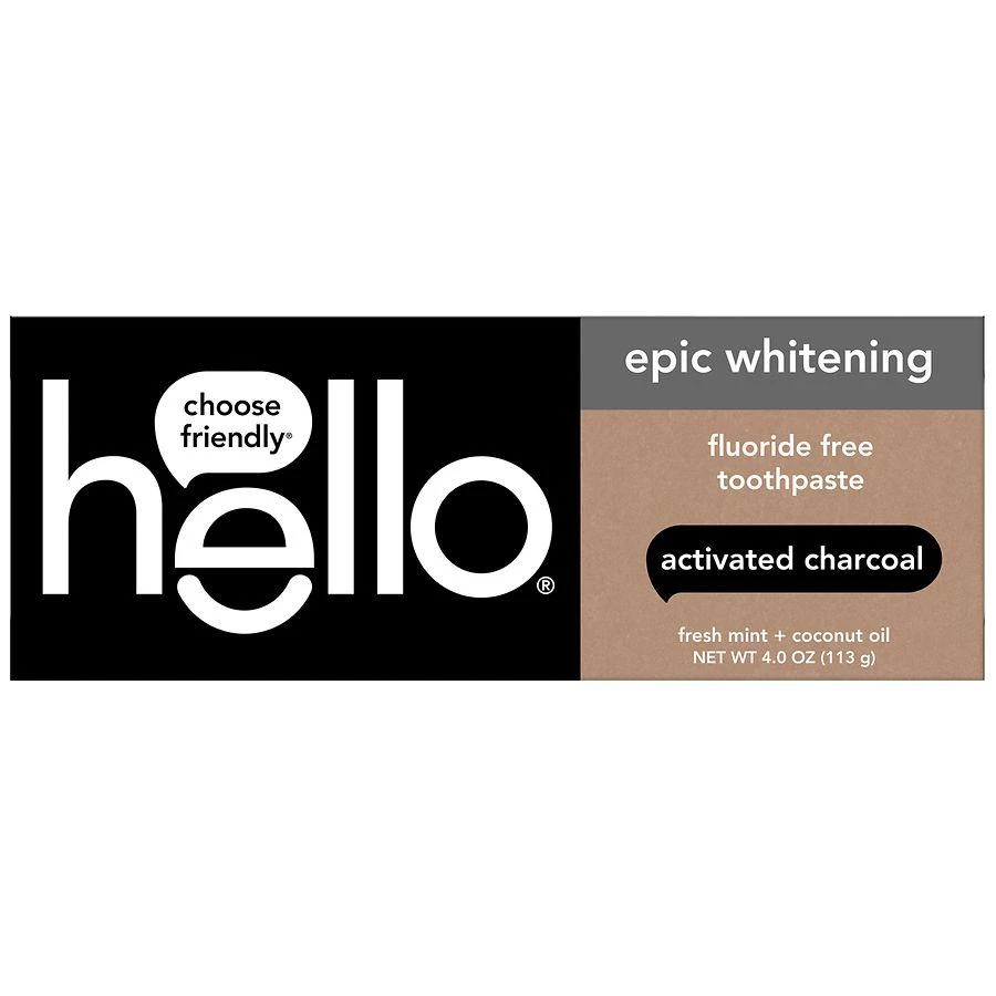 Hello Epic Whitening Charcoal Fluoride Free Toothpaste, Adult Fresh Mint 2