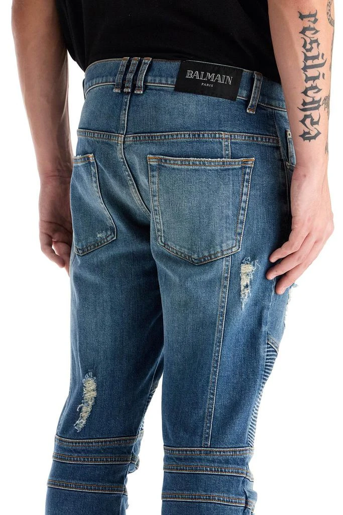 Balmain slim fit biker jeans for 4