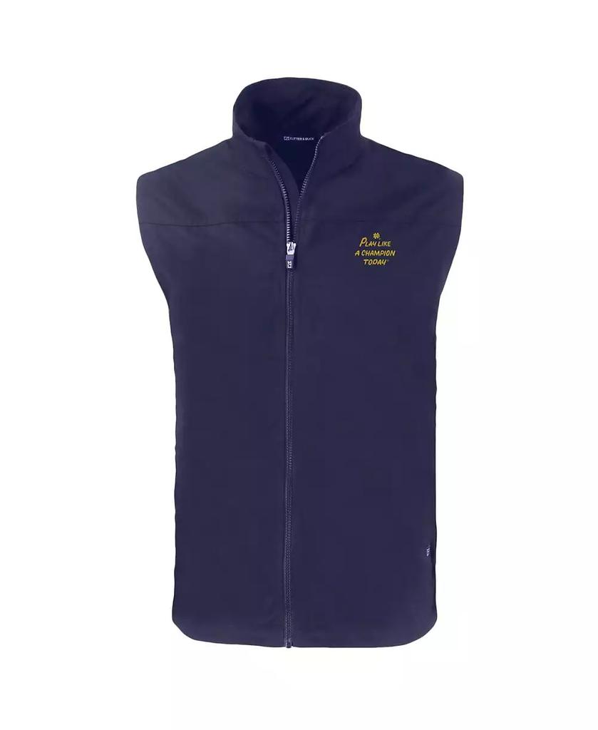 Cutter & Buck Men's Navy Notre Dame Fighting Irish Play Like A Champion Today Charter Eco Full-Zip Vest