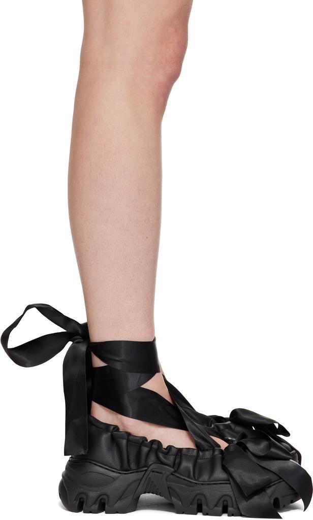 Rombaut Black Aura Bows Ballerina Flats