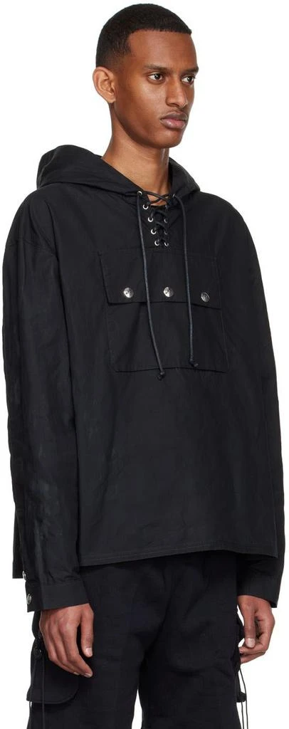 Youths in Balaclava Black Cotton Hoodie 2