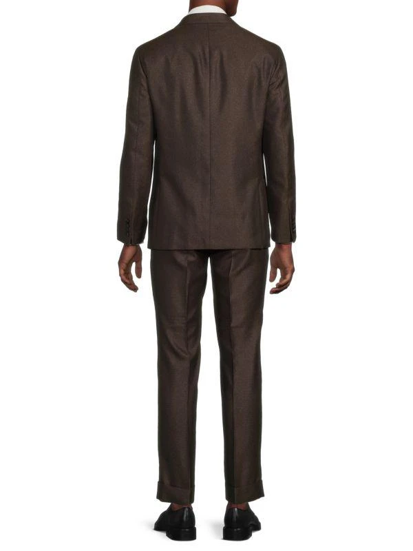 Karl Lagerfeld Paris Textured Solid Modern Fit Double Breasted Tuxedo 2