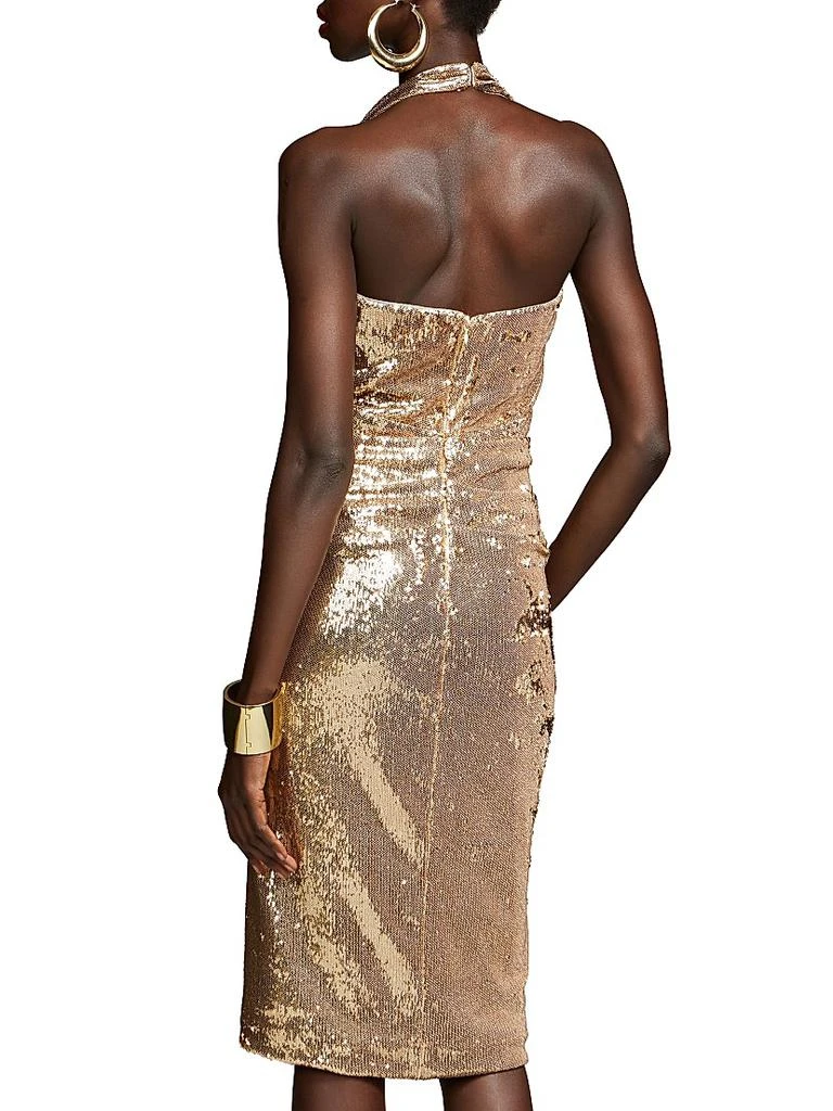 Sya Sequined Halter Midi-Dress  On Sale Now with Up to 2% Off | Discover  Exclusive Deals & Savings at BeyondStyle  Authentic HALSTON  women's|halter|solid|sheath|sequin|sleeveless|dresses|women's  apparel|Women's|modern|midi-length with Limited-Time ...