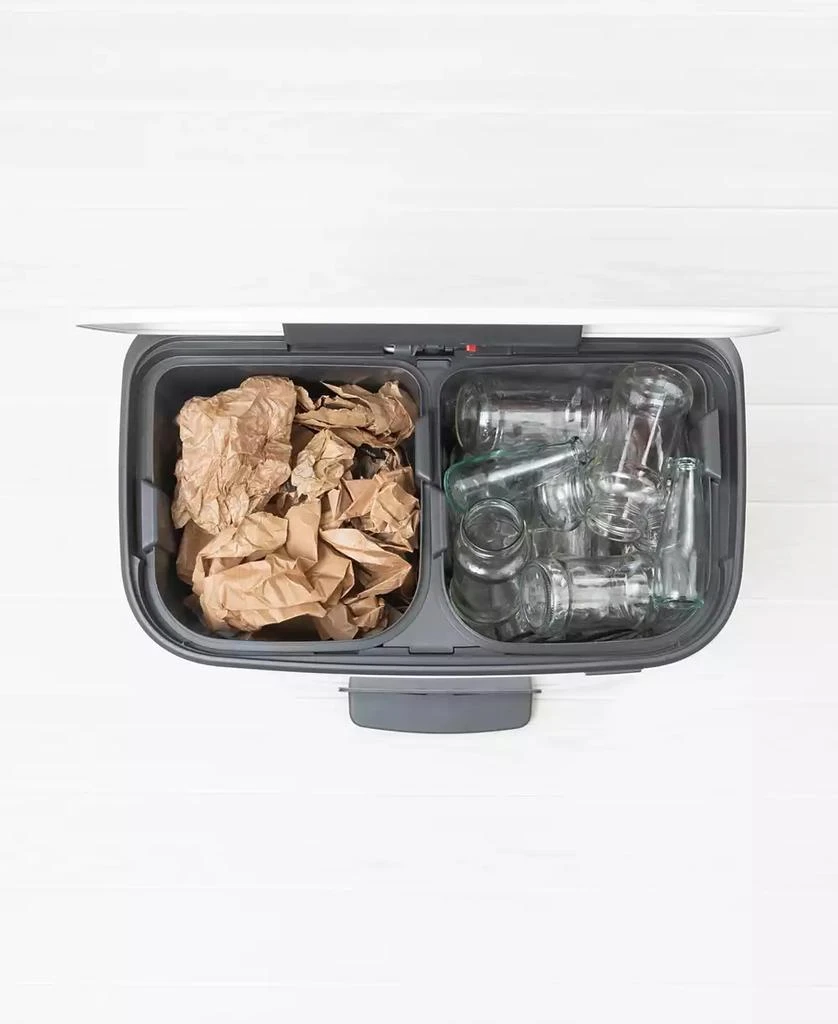 Brabantia Bo Step on Dual Compartment Trash Can, 2 x 8 Gallon, 2 x 30 Liter 3