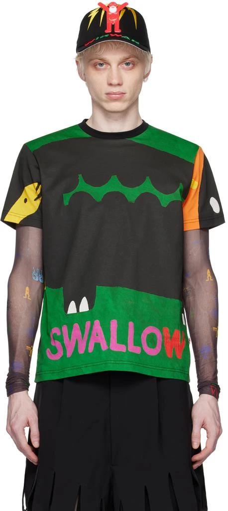 Walter Van Beirendonck Green Banner T-Shirt 1