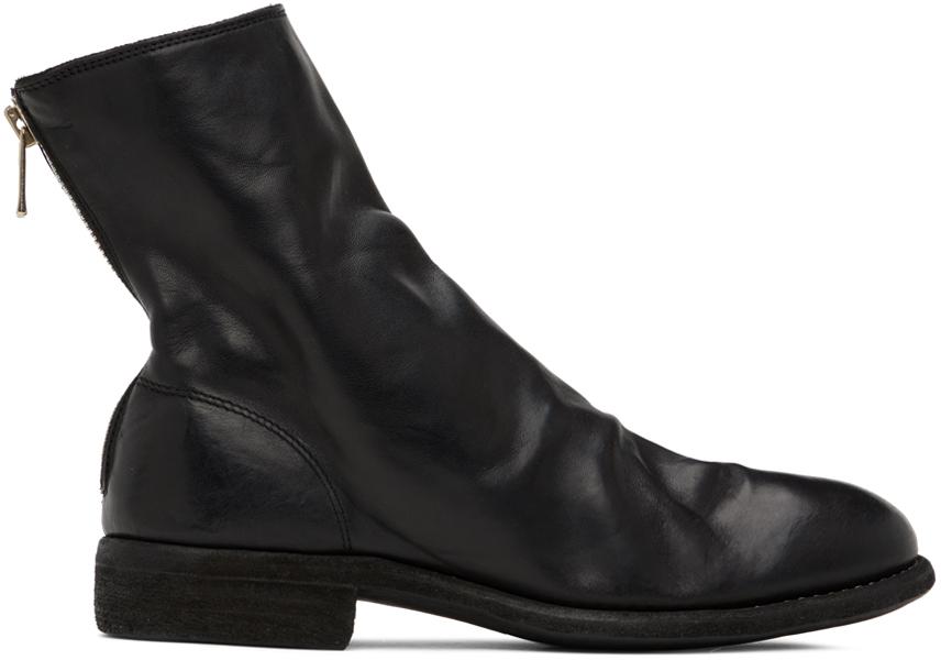 ミドルブーツ GUIDI Women Boots H9086VSOFTHORSEFULLGRAIN Black Guidi 986 Black Calf Full Grain Back Zip Boots – IfSohoNewYork