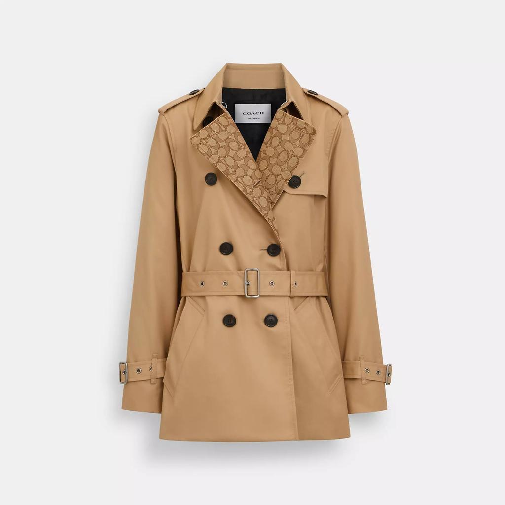 Coach Outlet Coach Outlet Signature Lapel Short Trench