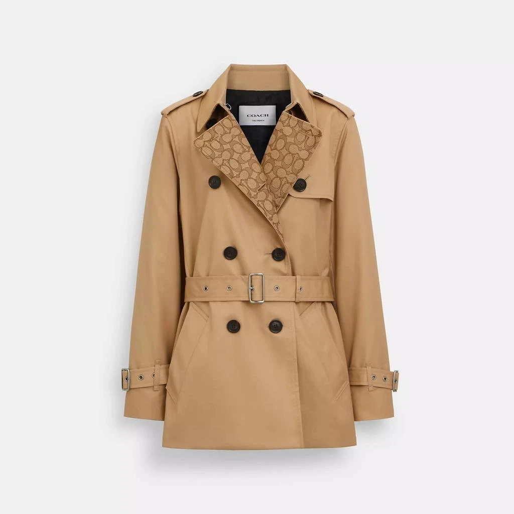 Coach Outlet Signature Lapel Short Trench 1