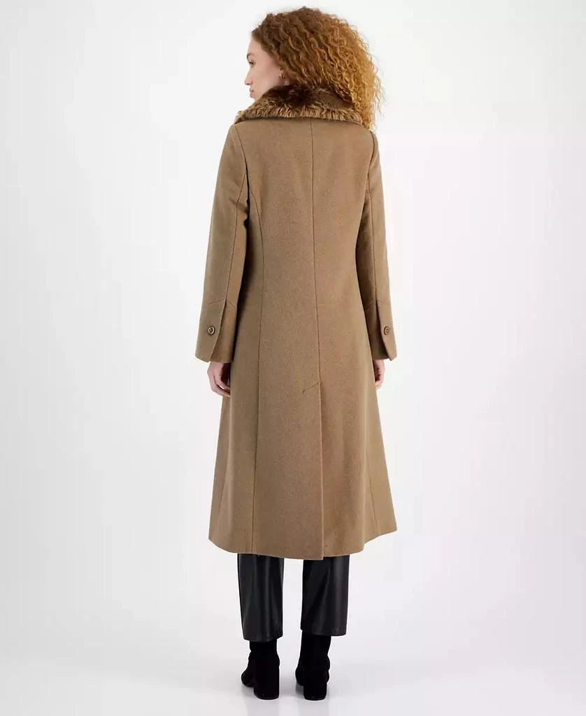Via Spiga Women's Single-Breasted Faux-Fur-Collar Maxi Coat 2