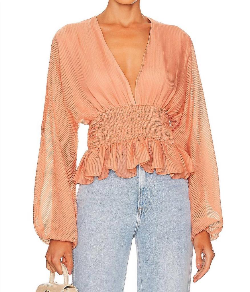 MINKPINK Tahlia Shirred Blouse