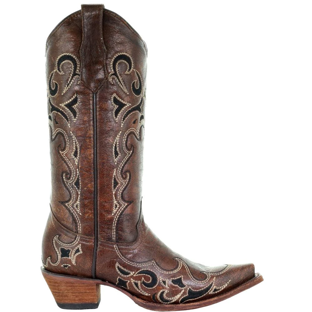 Corral Boots L5247 Embroidery Snip Toe Cowboy Boots 1