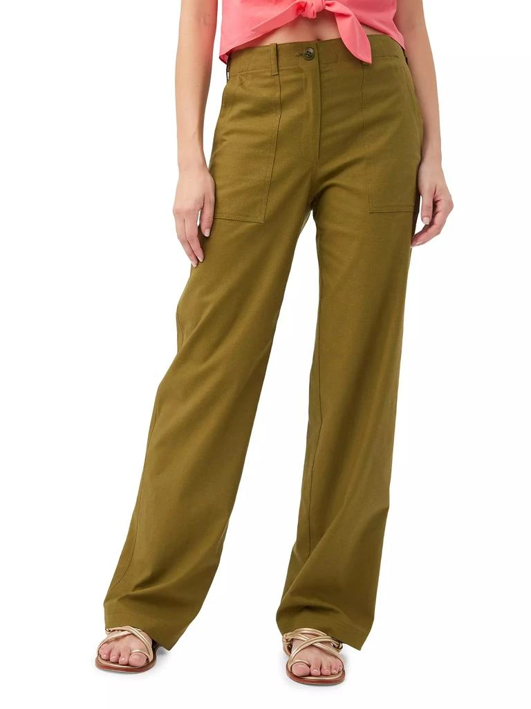 Trina Turk Antonia Relaxed-Fit Linen Pants 1