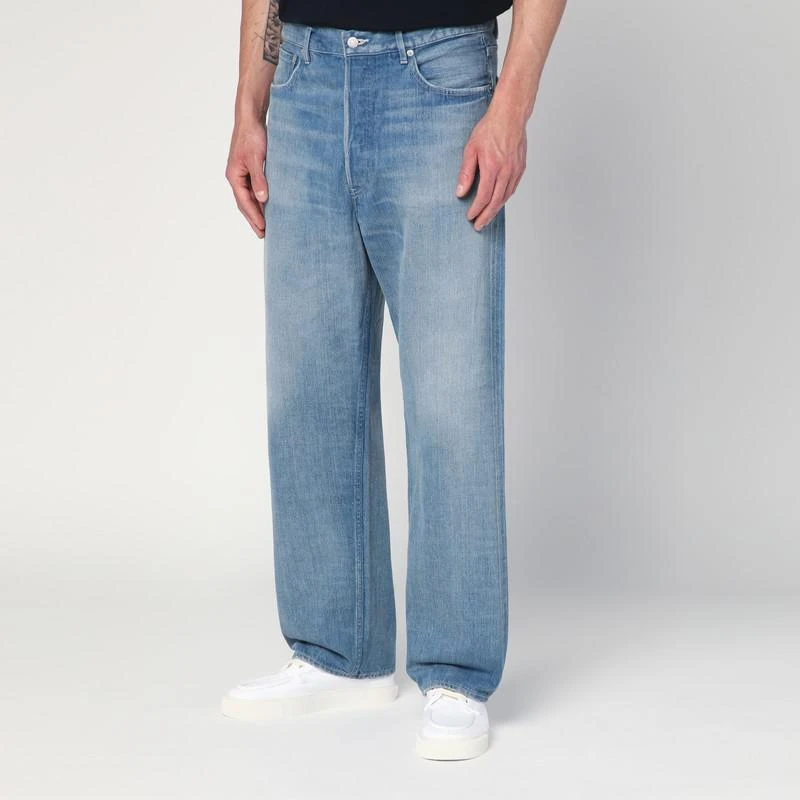 AURALEE Light indigo jeans with washed effect 3