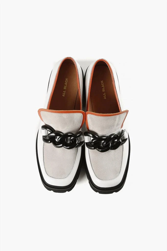 All Black CHUNK LINKS LADY LUGG LOAFER 5