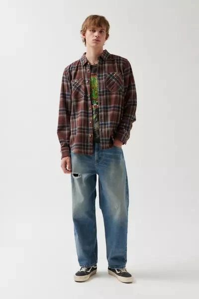 Loser Machine Loser Machine X MOONEYES Charlie Plaid Long Sleeve Button-Down Work Shirt 4