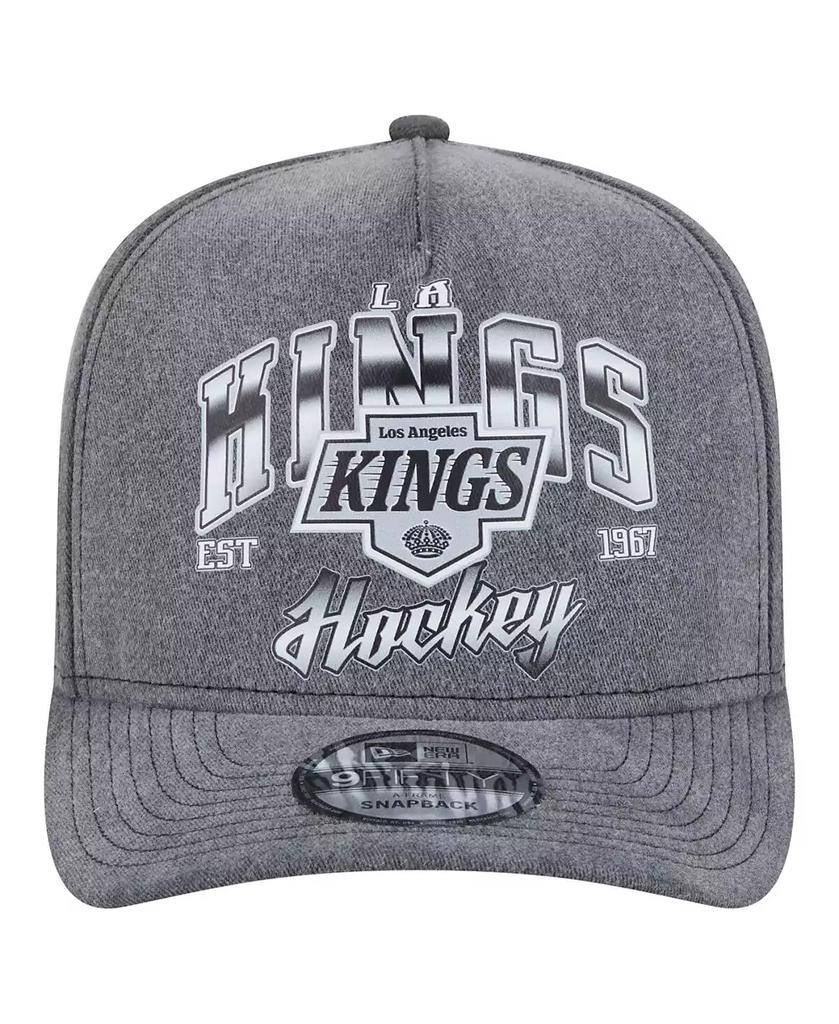 New Era Men's Charcoal Los Angeles Kings Throwback Washed A-Frame Pre-Curved 9FIFTY Snapback Hat