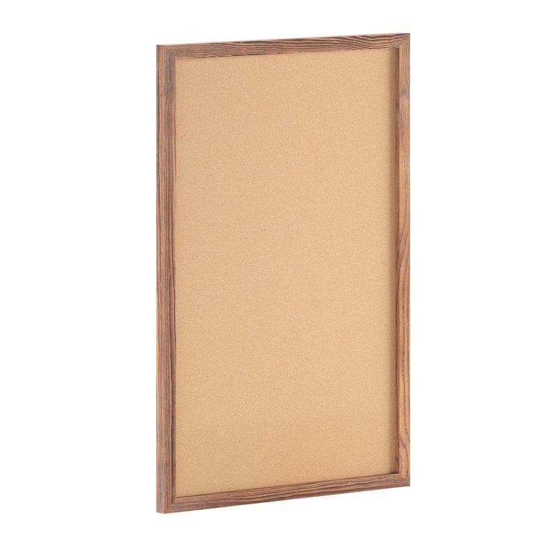 Merrick Lane Cristal 24 x3 6 Cork Display Board With Wooden Frame And Push Pins 2
