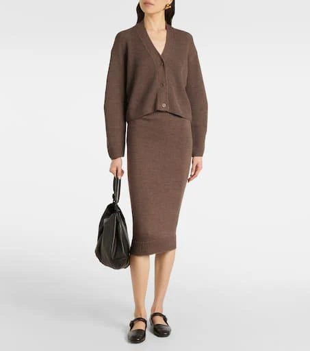 Max Mara Melk virgin wool midi skirt 2