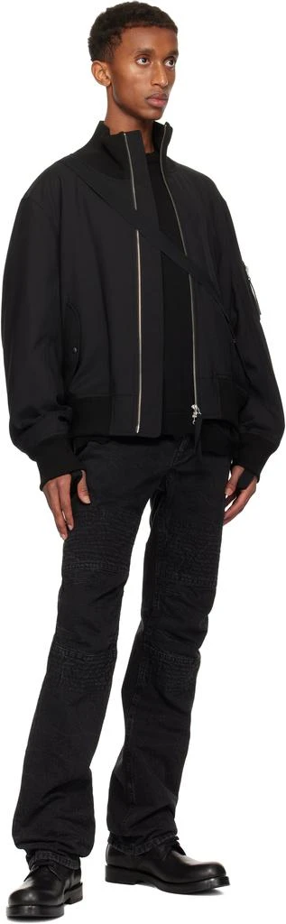 Helmut Lang Black Moto Worker Jeans 4