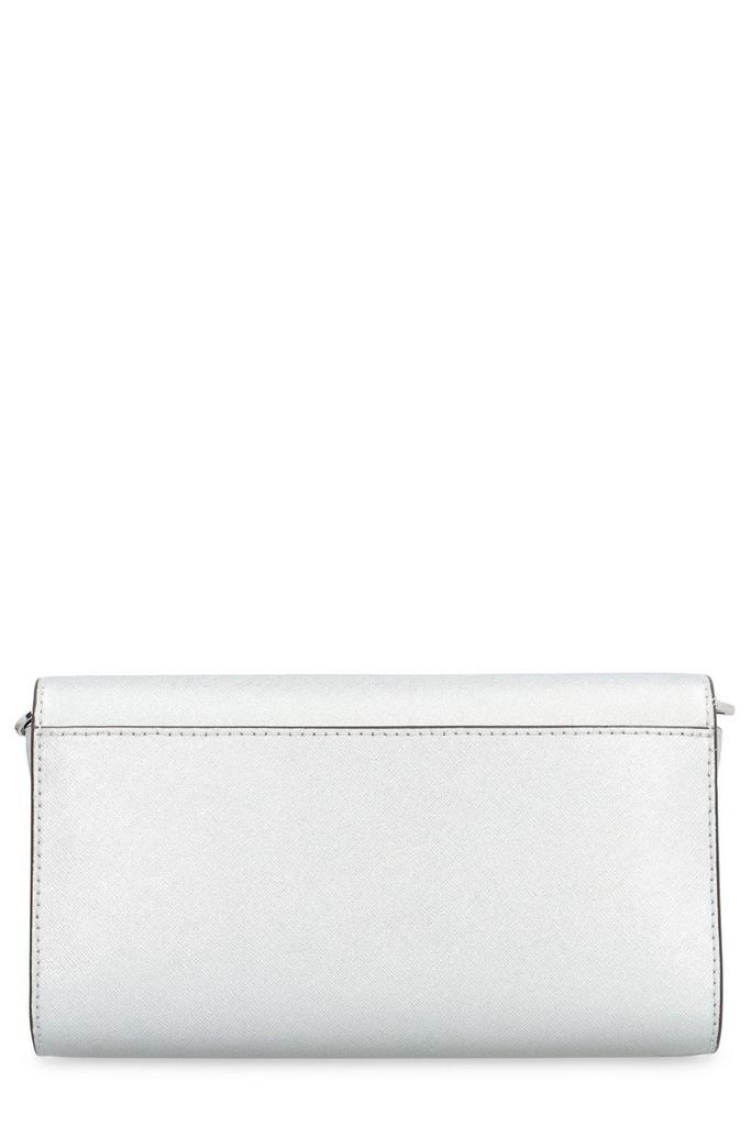 Michael Kors Michael Michael Kors Mona Large Metallic Saffiano Leather Clutch Bag