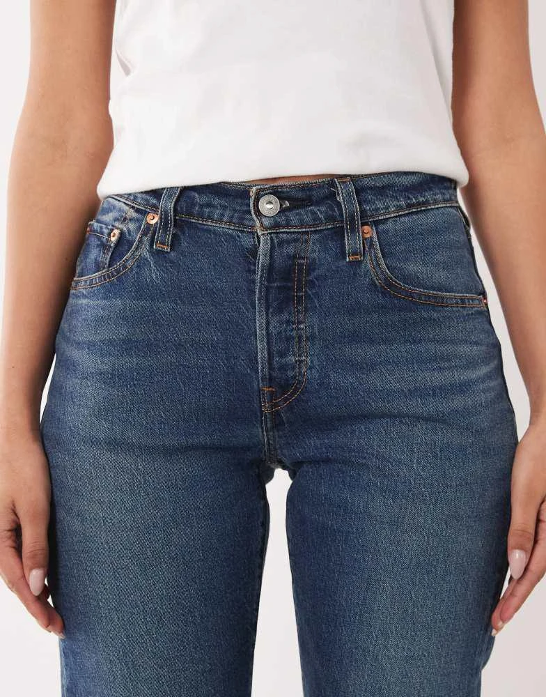 Levi
s Levi
s 501 hourglass high rise straight leg jeans in mid wash blue 5