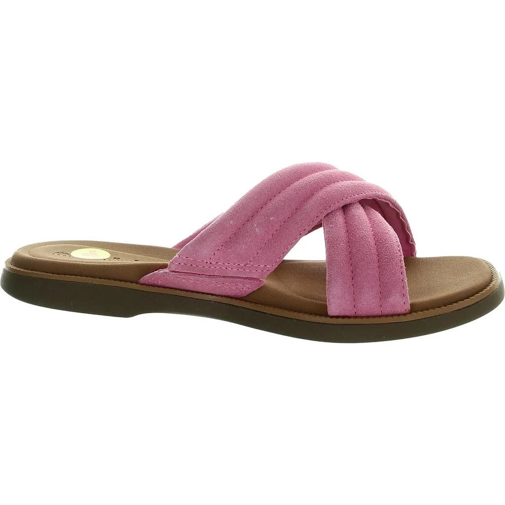 Reef Womens Criss-Cross Leather Slide Sandals 2