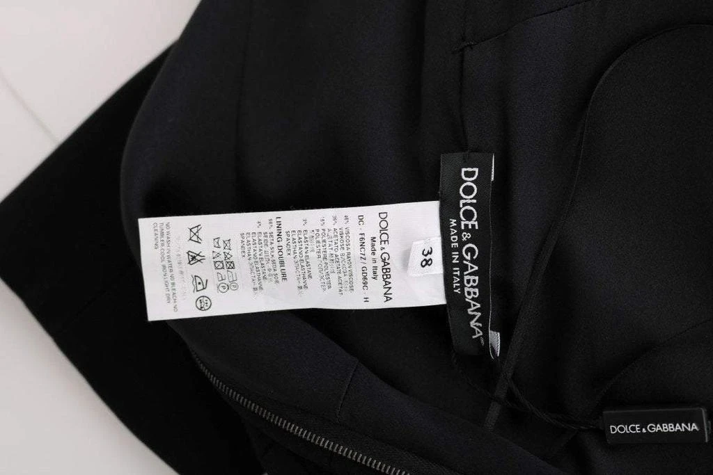 Dolce & Gabbana Dolce & Gabbana  Black Stretch Shift Long Maxi Dress 9