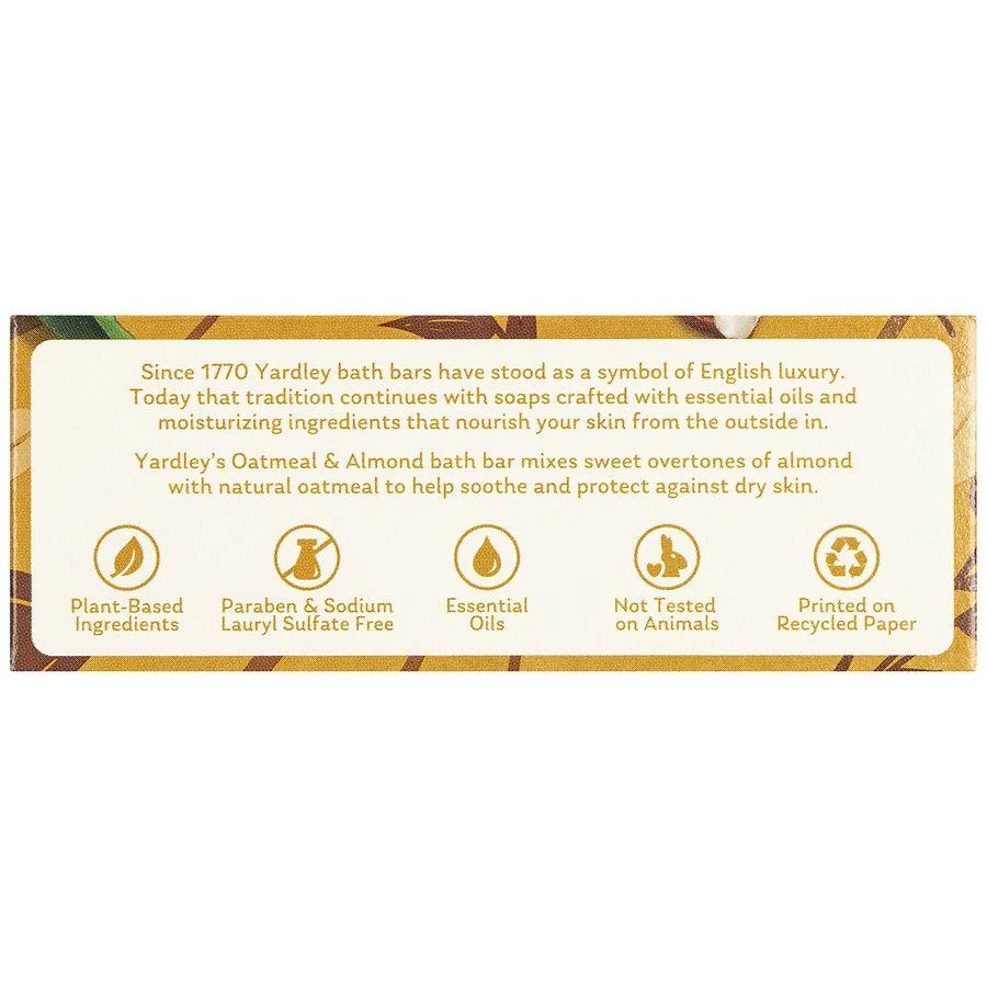 Yardley of London Nourishing Bath Bar Oatmeal & Almond 10