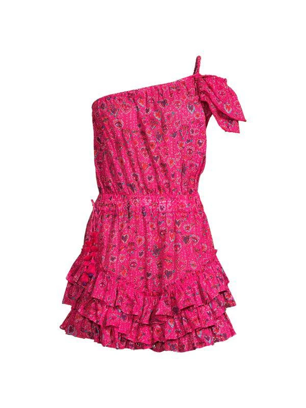 Poupette St Barth Kaia Heart One Shoulder Mini Dress 3