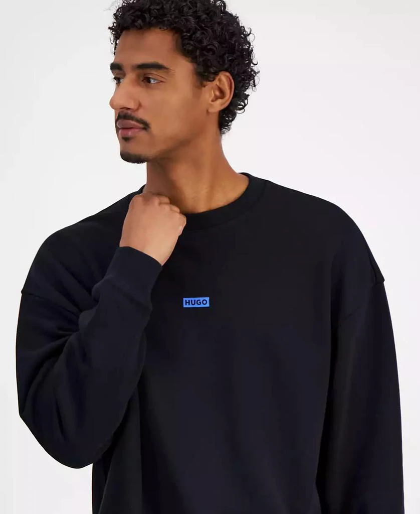 Hugo Boss Men's Naviu Relaxed Fit Long Sleeve Crewneck Logo Sweatshirt 3
