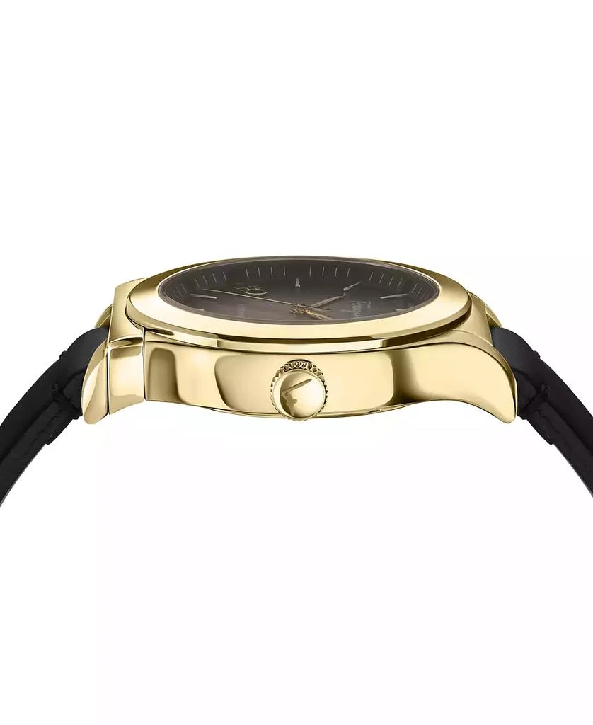 Salvatore Ferragamo Men's Swiss Automatic 1927 Black Leather Strap Watch 42mm 2