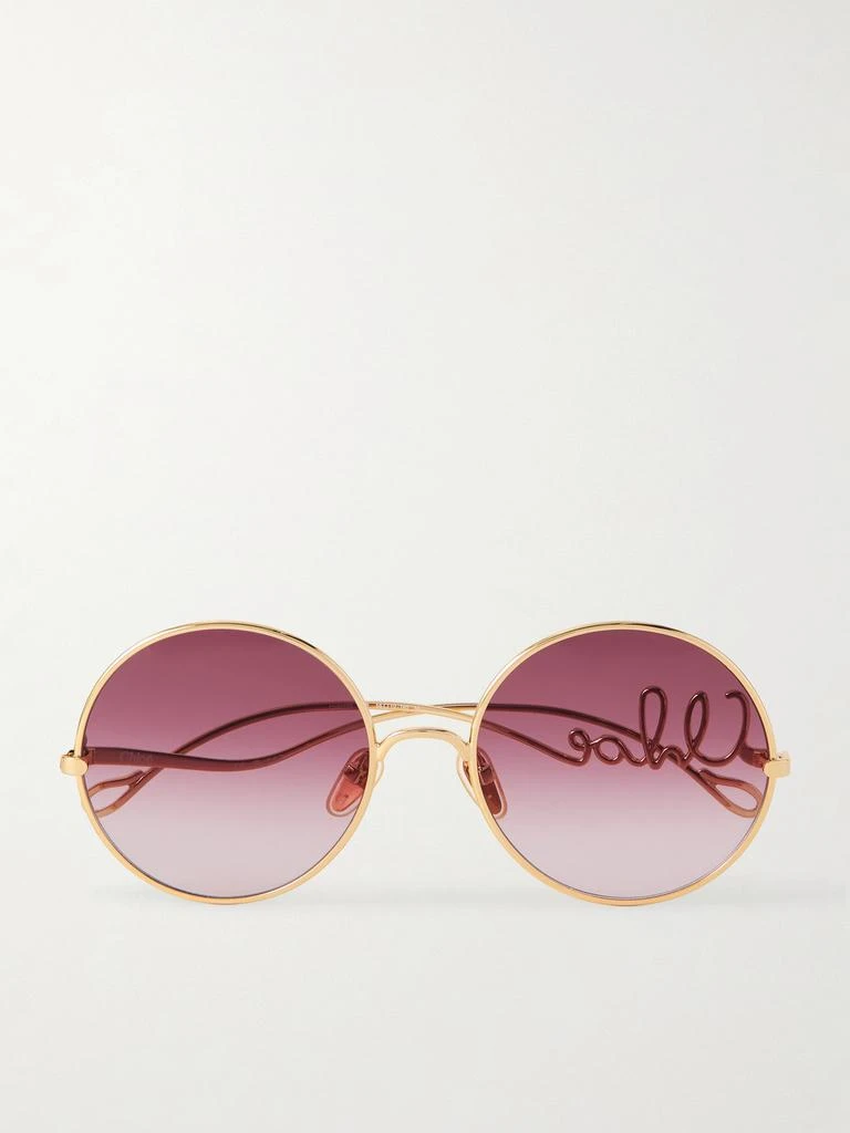 Chloé Iconic Round-frame Gold-tone Sunglasses - Accessories  display picture 3