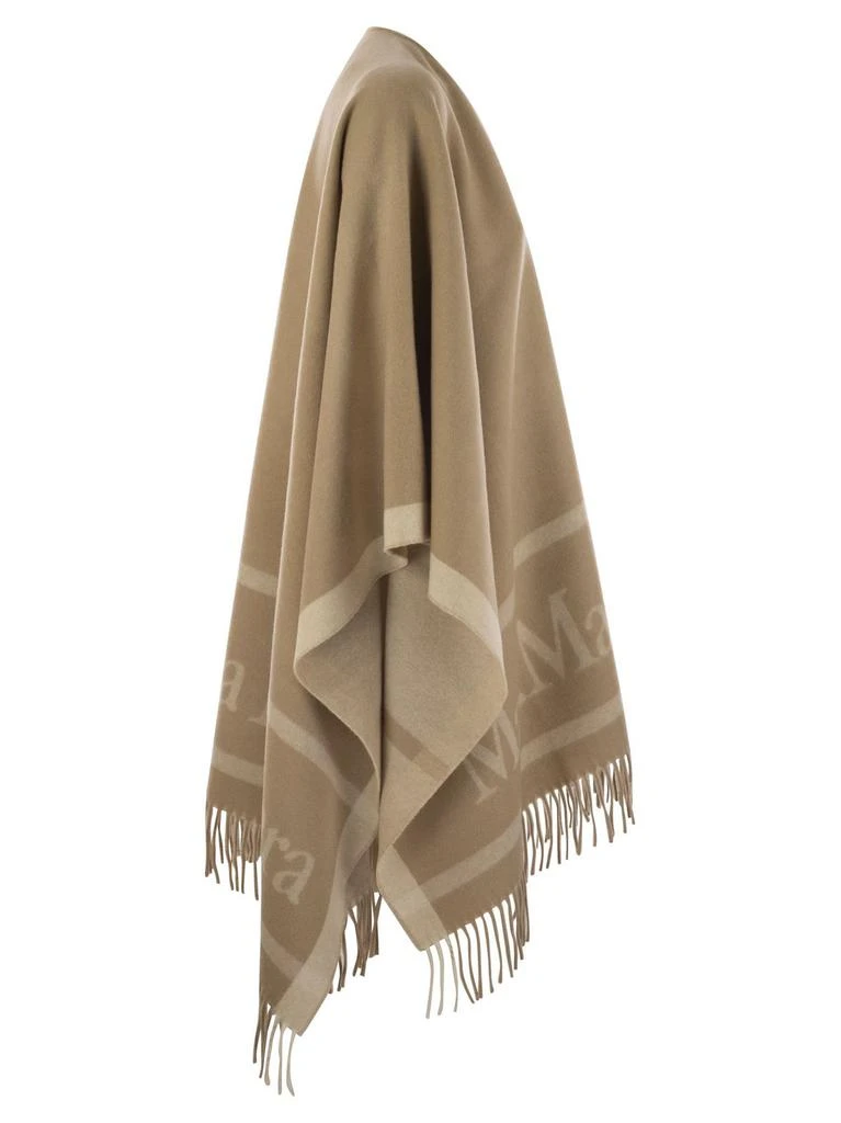 Max Mara Max Mara Hilde Logo Detailed Fringed Cape 3