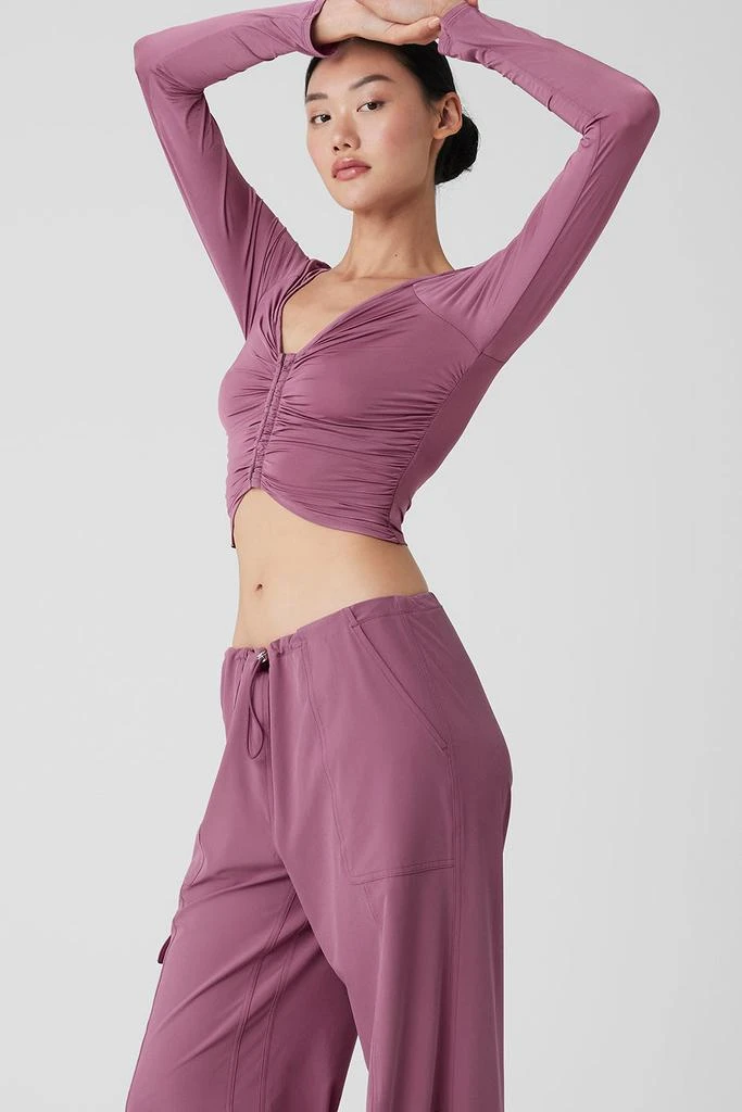 Alo Standout Long Sleeve - Soft Mulberry 3