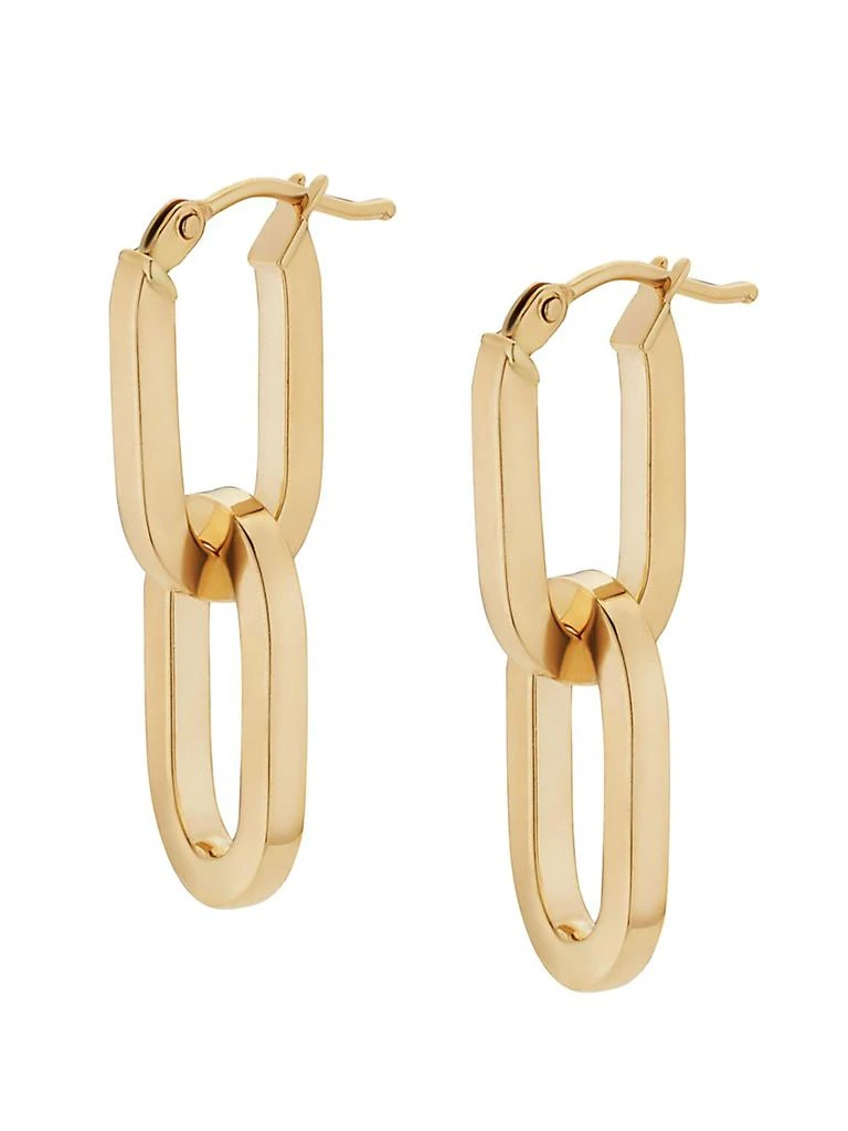 Oradina 14K Yellow Gold Shift Drop Earrings 1