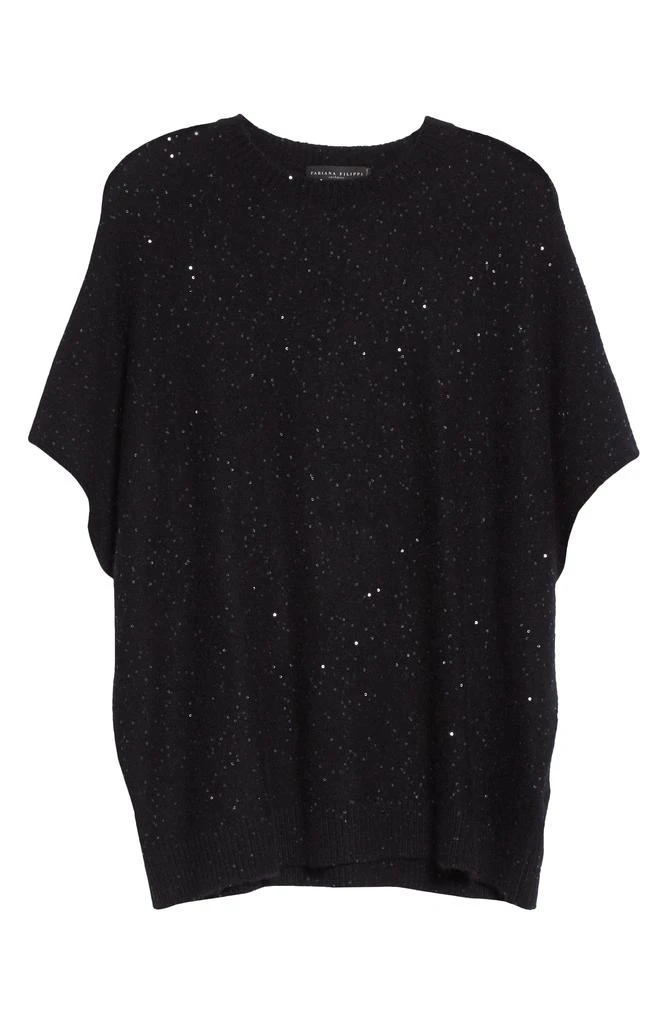 Fabiana Filippi Sequin Wool, Silk 
Cashmere Blend Poncho 5