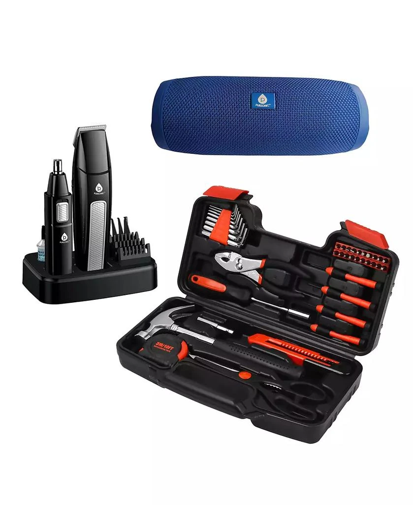 PURSONIC Ultimate Men’s Package – Tool Kit, Wireless Speaker & Grooming Set for Everyday Excellence
