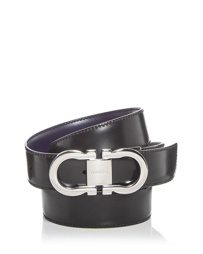 Salvatore Ferragamo Men's Double Gancini Reversible Leather Belt 1